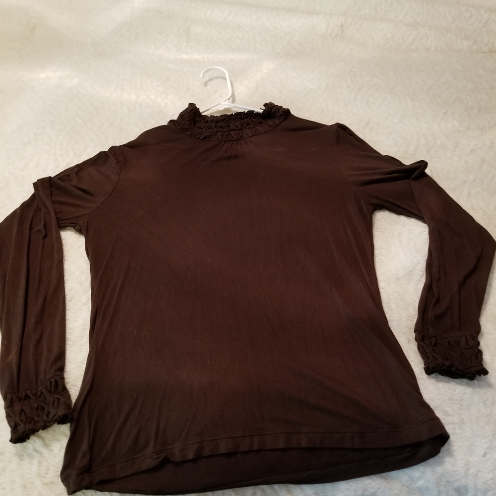 Brown turtle neck